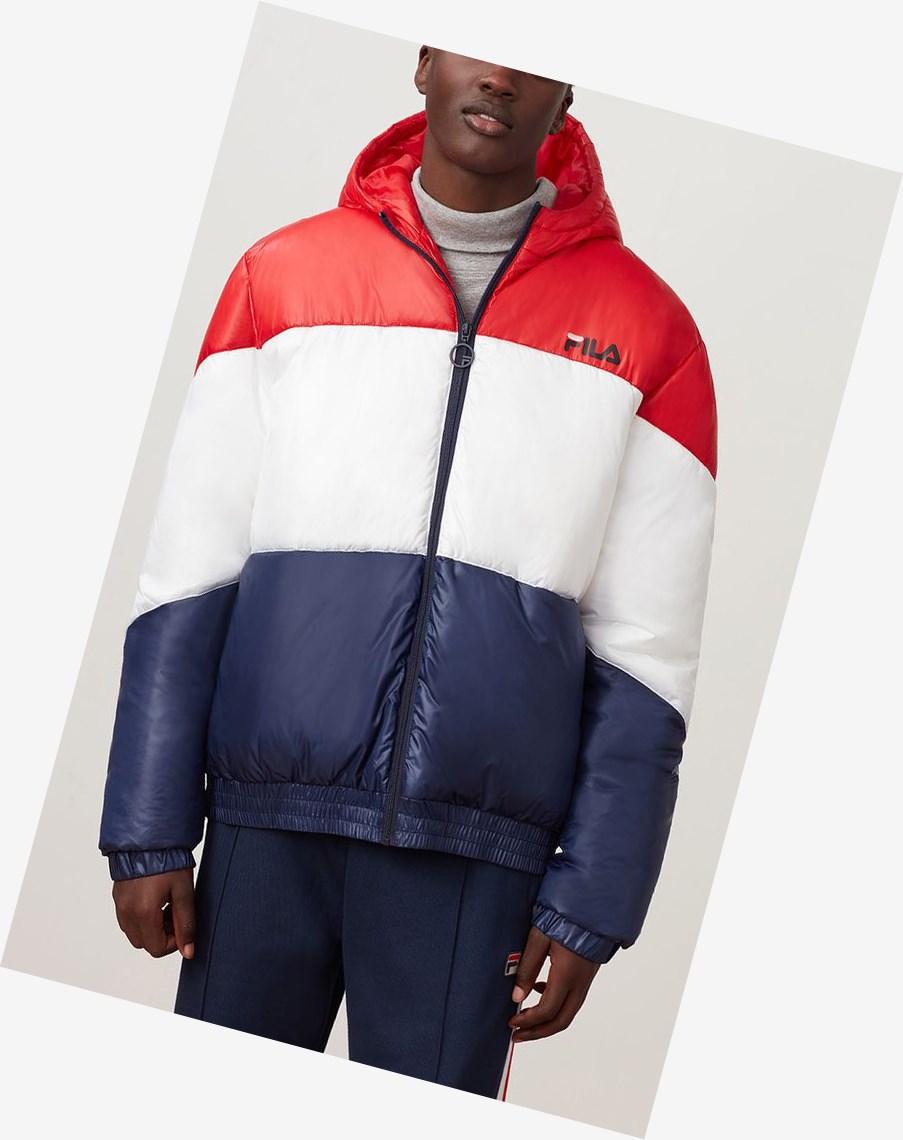 Fila Tatum Viento Jacket Cred/Wht/Peac | 76HYUVNXD