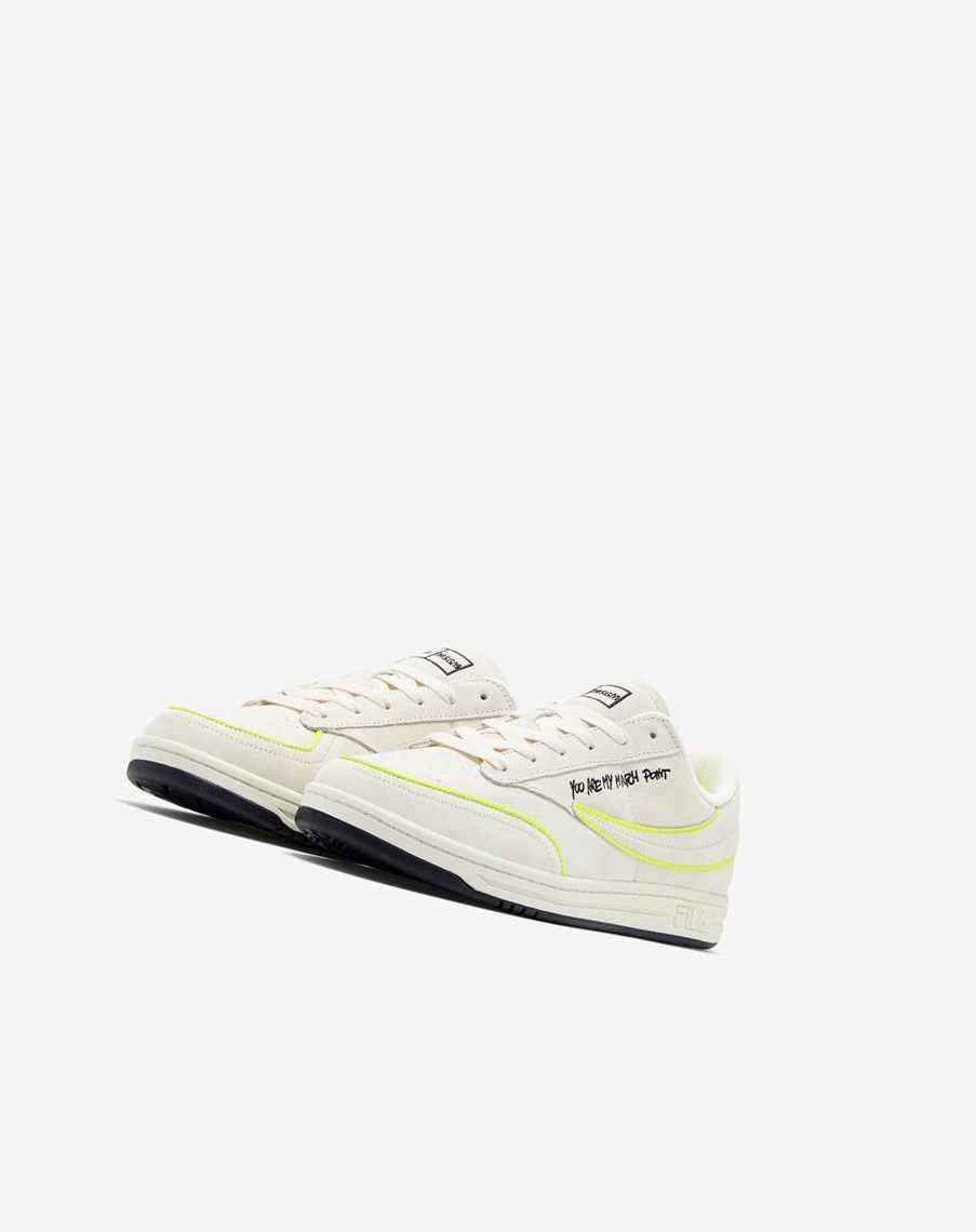 Fila Tenis 88 Premium X Msgm Sneakers Blancas Negras Amarillo | 36PBUJZXN