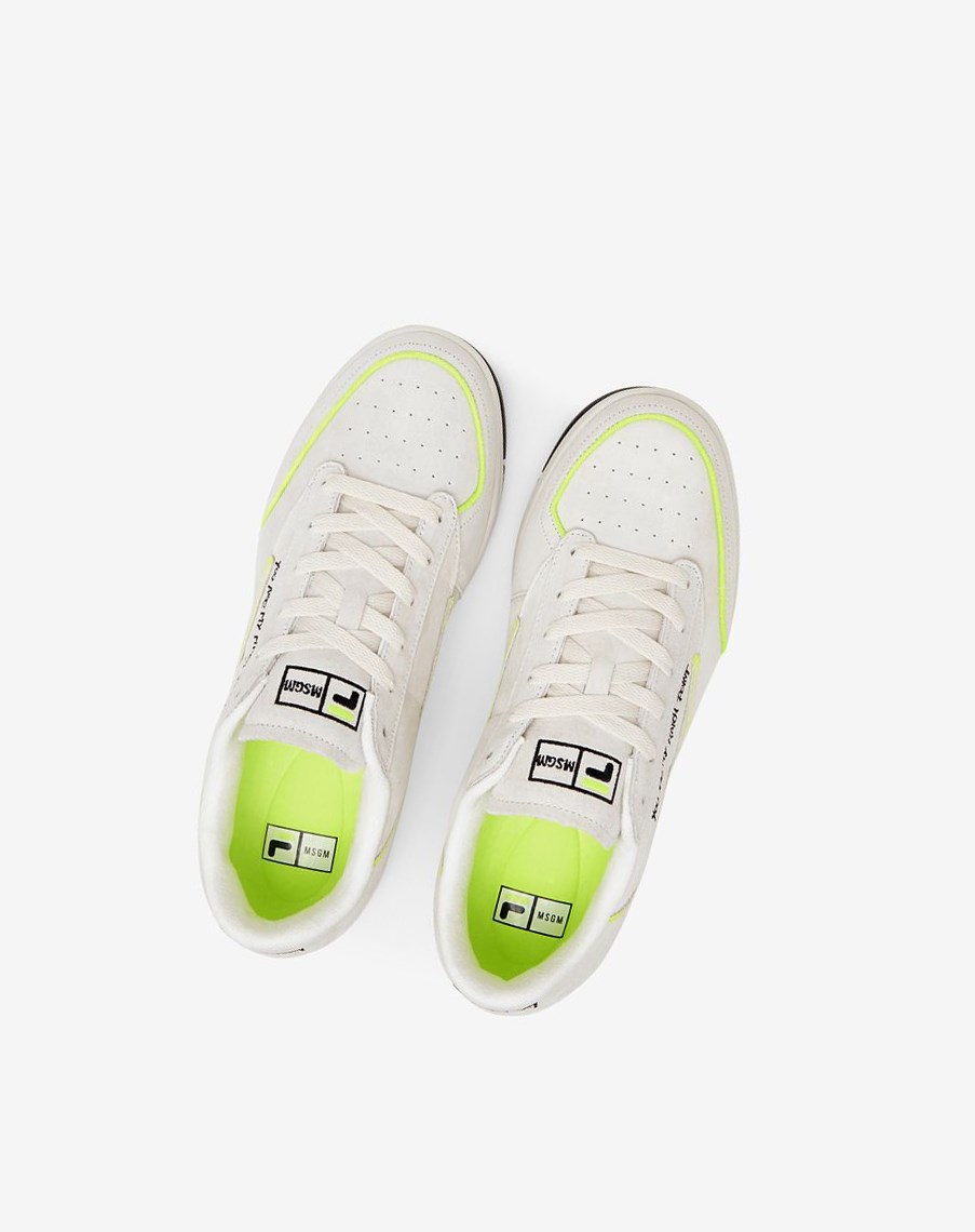 Fila Tenis 88 Premium X Msgm Sneakers Blancas Negras Amarillo | 36PBUJZXN