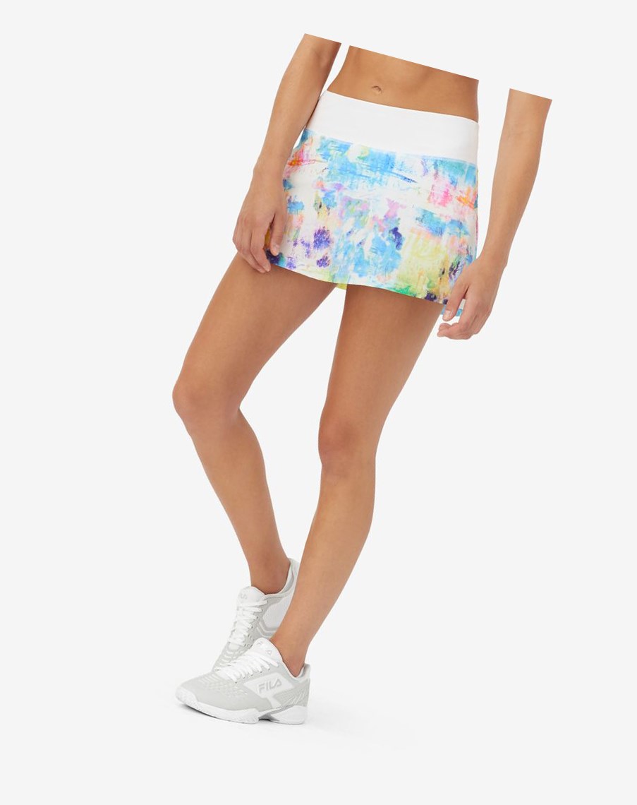 Fila Tie Breaker 13 1/2" Skater Skort Blancas | 68SIUXZAP