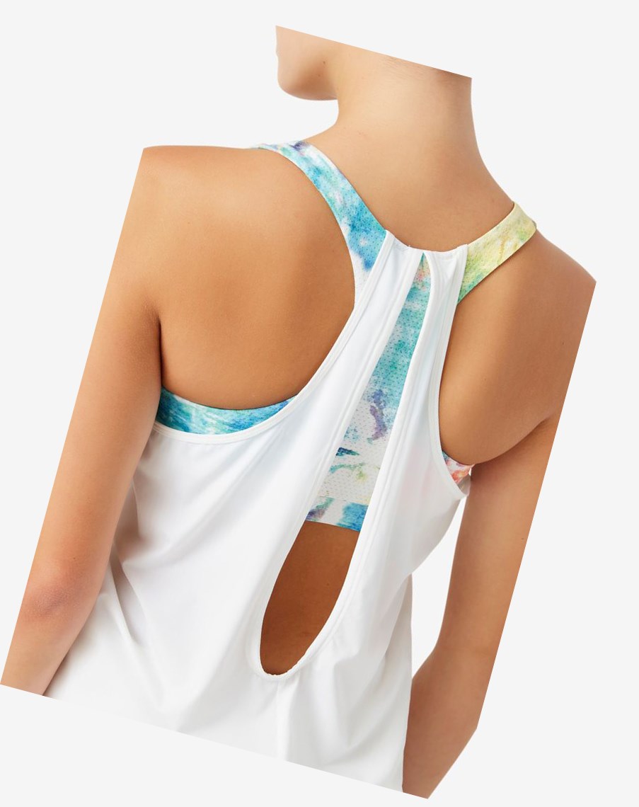 Fila Tie Breaker Double Layer Racerback Tank Blancas | 02CMQSZLF