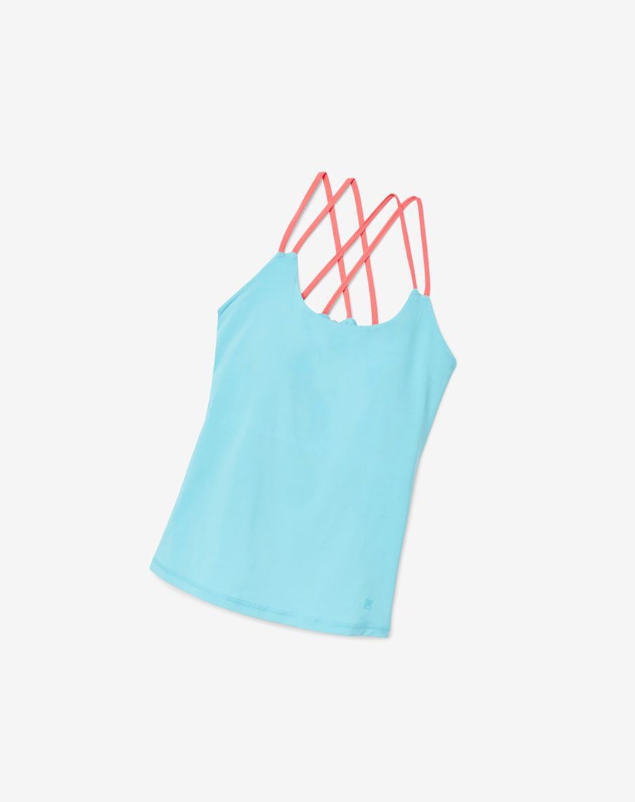 Fila Tie Breaker Multi-strap Cami Tank Azules Rojas | 14VCPAMNJ