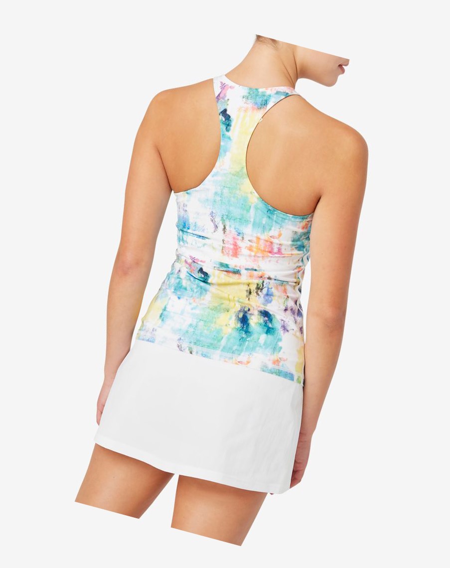 Fila Tie Breaker Tie Dye Racerback Tank Blancas | 60CWLBUAN