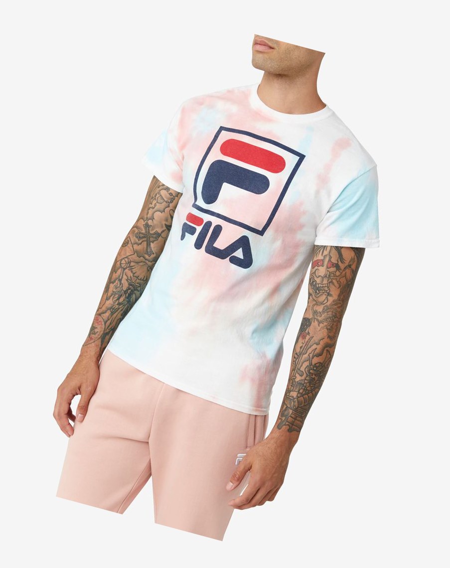 Fila Tie Dye Stacked Logo Tee 099 Tie Dye | 51KPIFOJM