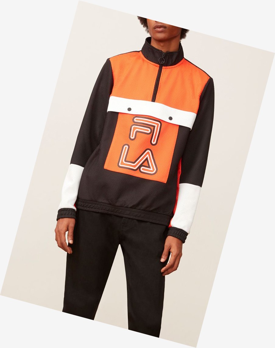 Fila Tiger Mesh 1/4 Zip Chrytomato | 16RXPSDQM