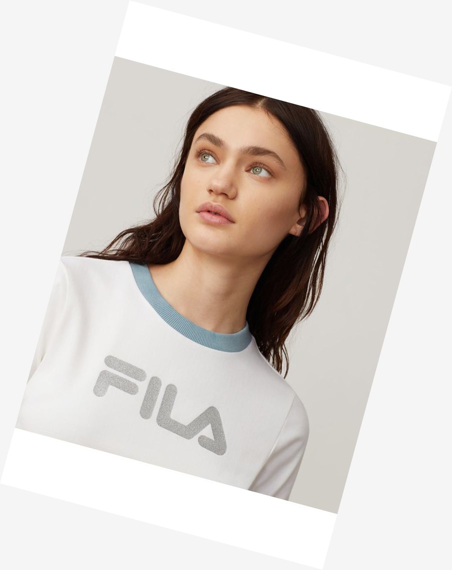 Fila Tionne Crop Tee Wht/Lead | 08SBUWTER