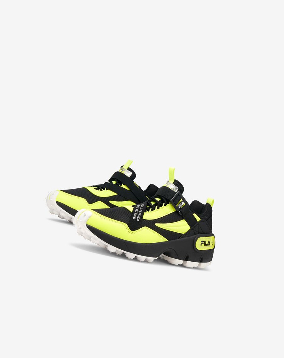 Fila Trailpacer Slip-on Sneakers Negras Amarillo Blancas | 13OXZNDTK