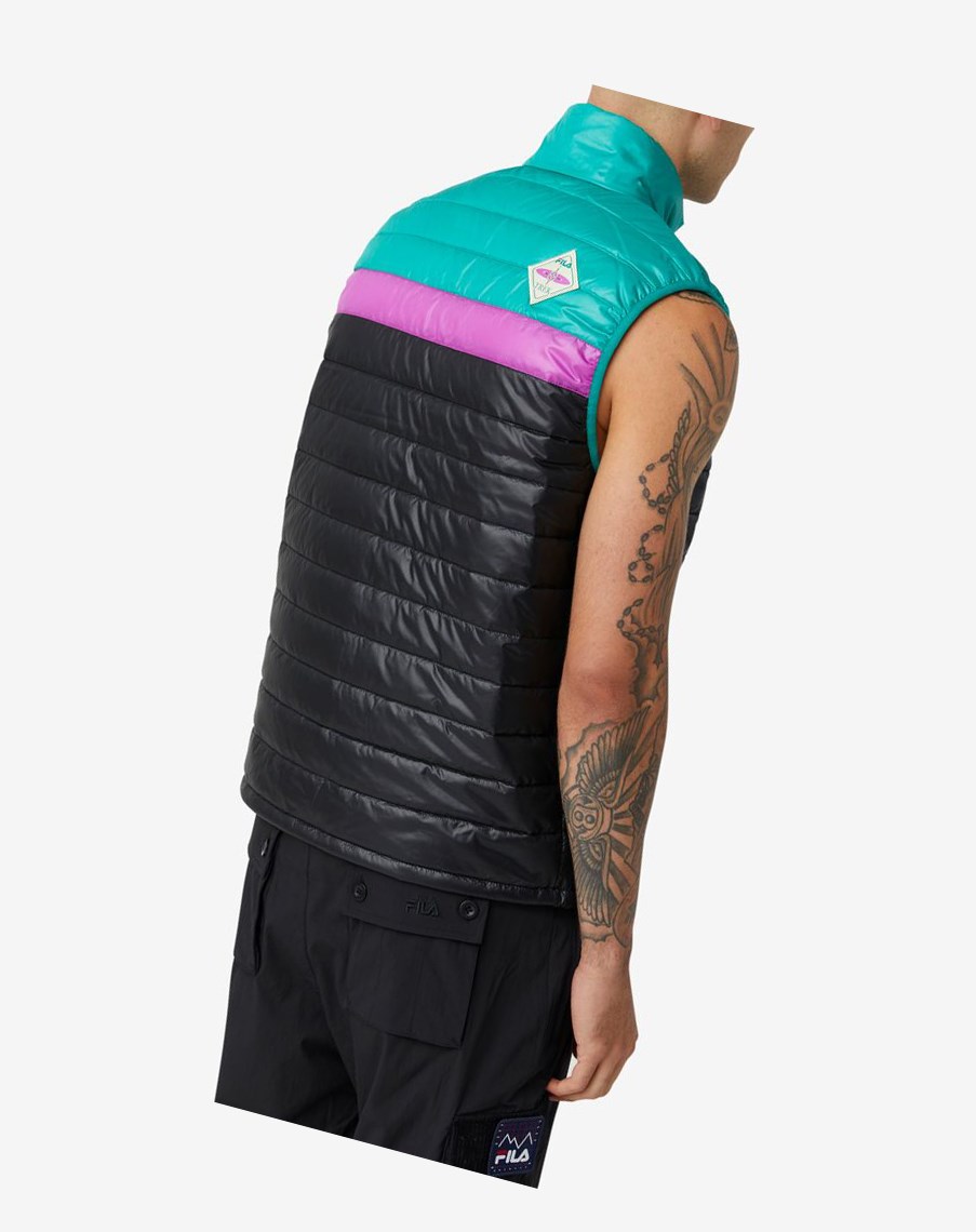 Fila Tri Vest Negras Verde Moradas | 52YKIWBSG