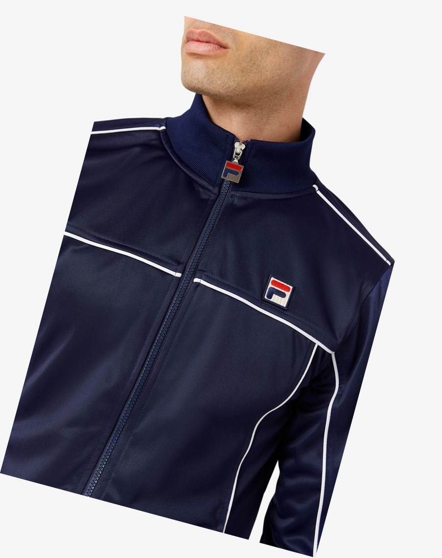 Fila Tricot Pista Jacket 410 Peacoat | 51RFPNDXU