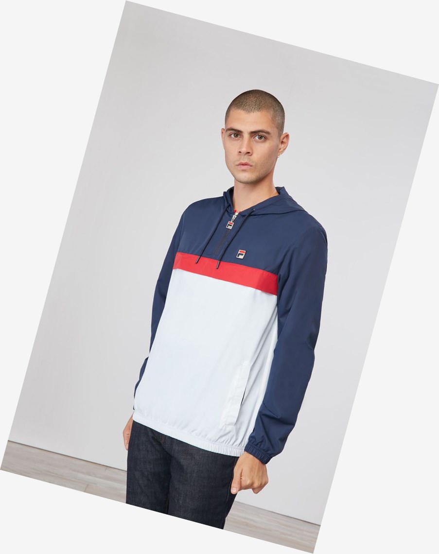 Fila Turin Windjacket Wht/Cred/Navy | 13YPZGEDW