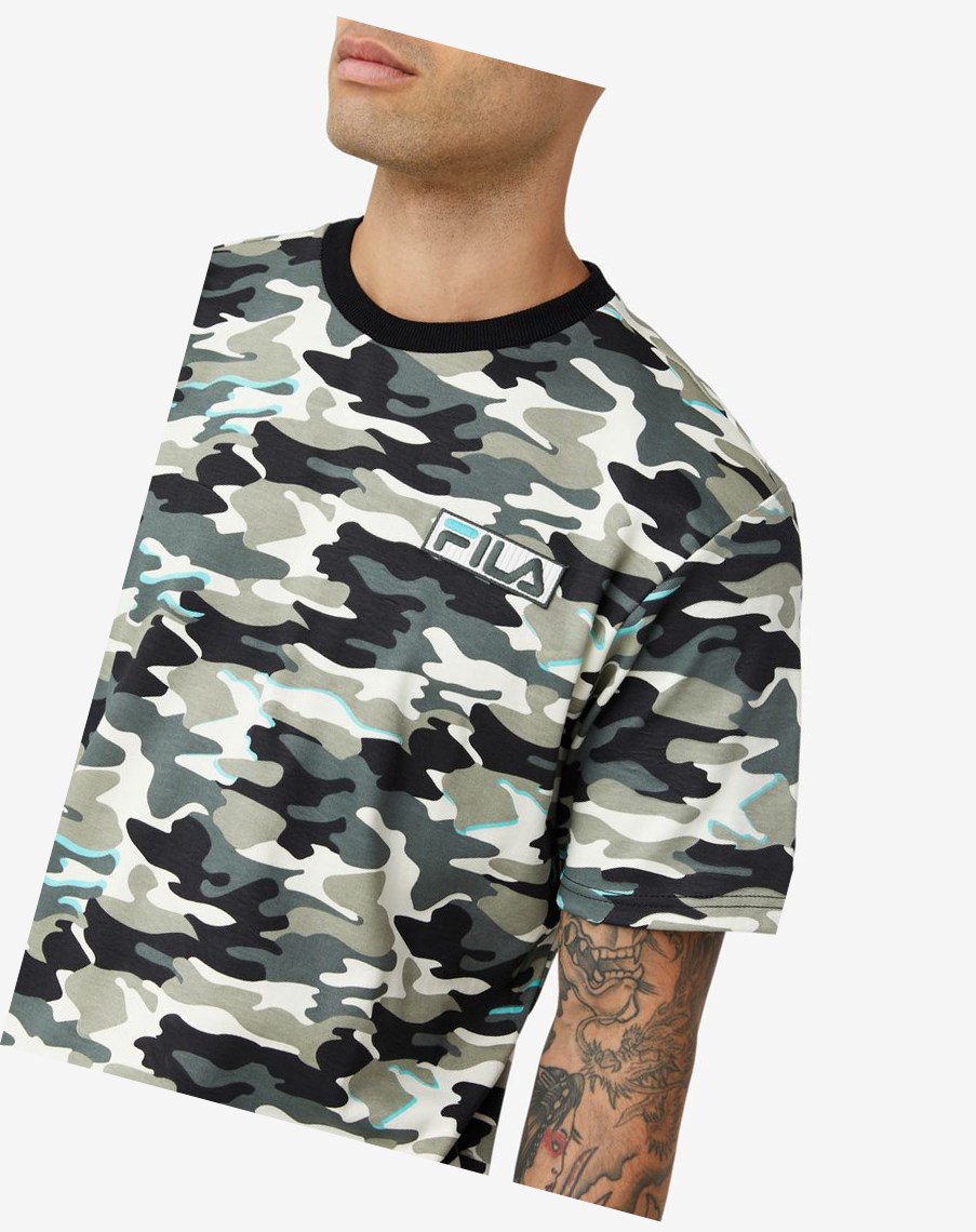 Fila Valentine Camo Tee Negras | 43JCHYZAK