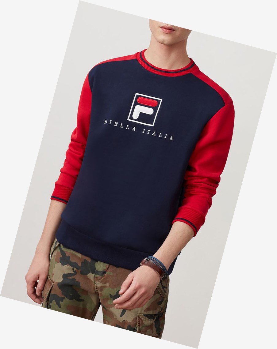 Fila Ventura Sweatshirt Peac/Cred/Wht | 28ONKJFQT