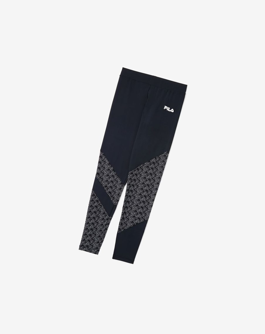 Fila Vilina Legging Negras Blancas | 14YLJABNH