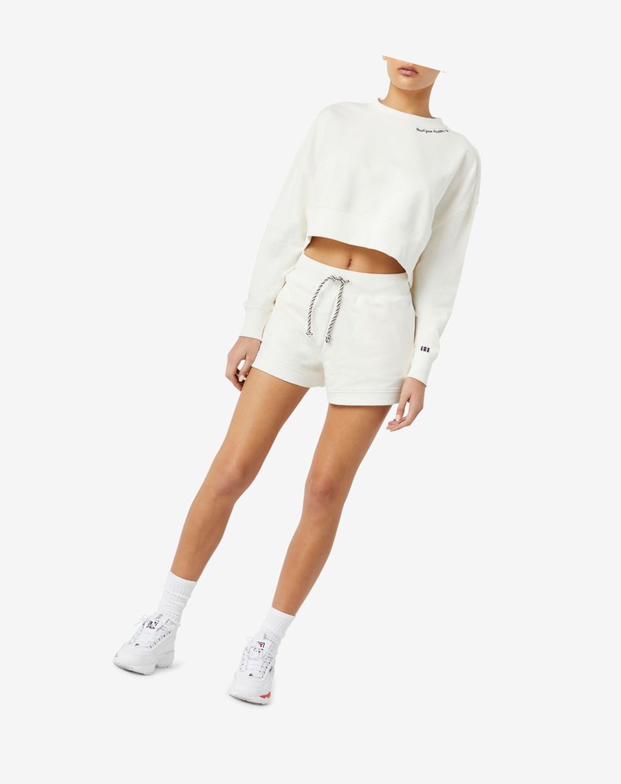 Fila Vitalia Cropped Crew Blancas | 35FNLWPDI