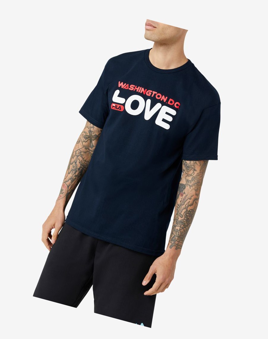 Fila Washington D.C. Love Tee 410 Peacoat | 45VZOFBTE