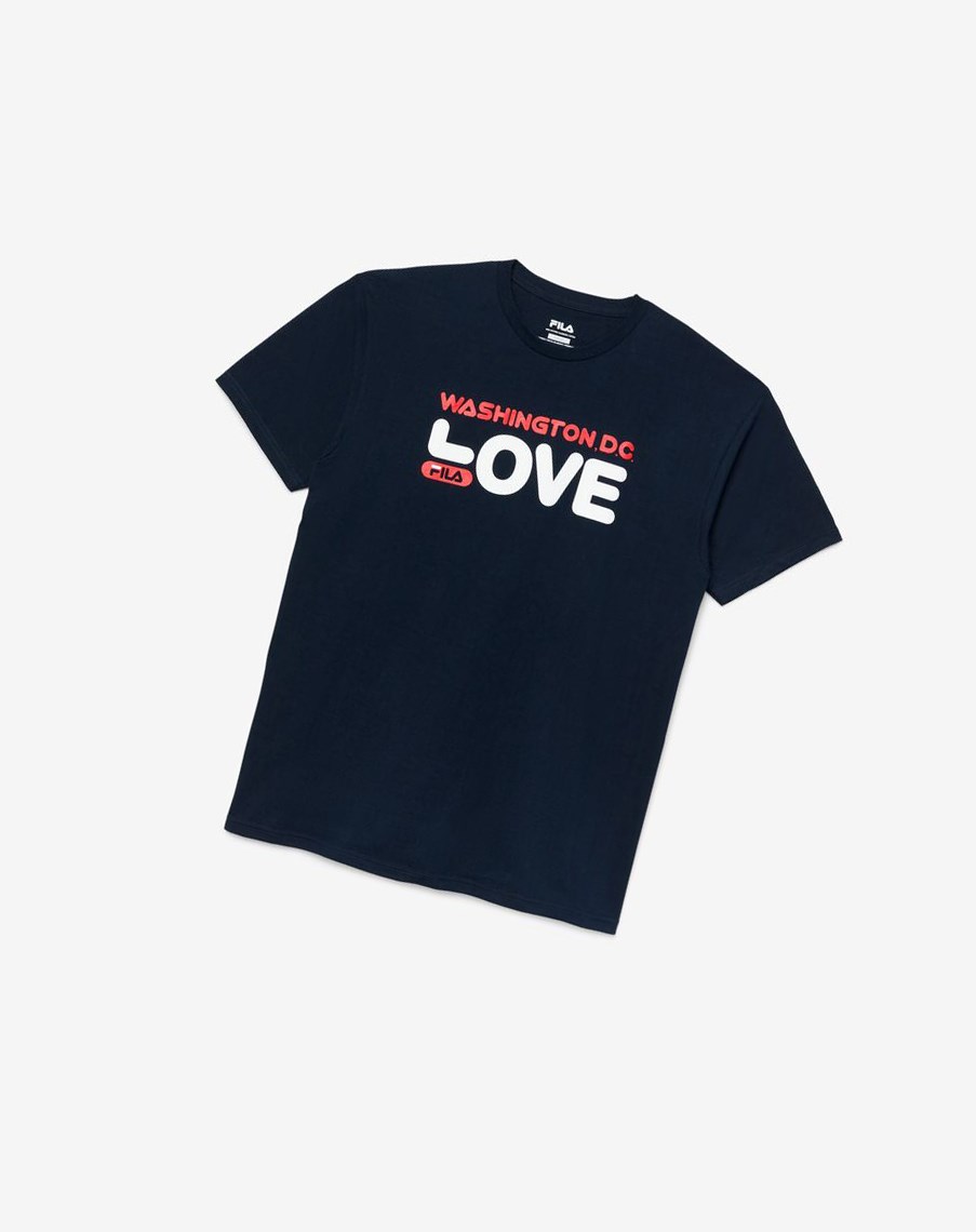 Fila Washington D.C. Love Tee 410 Peacoat | 45VZOFBTE