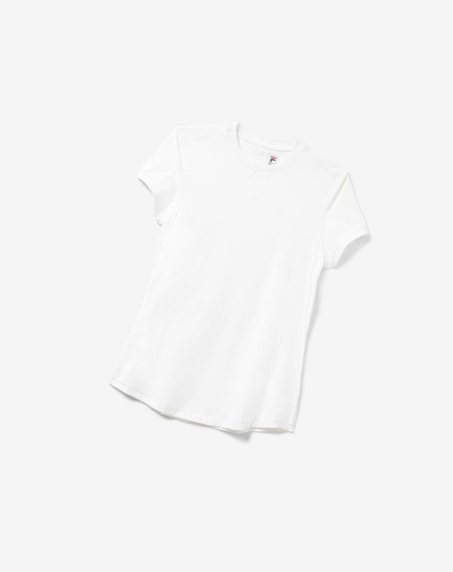 Fila White Line Corta Sleeve Crew Blancas | 17WRGYODQ