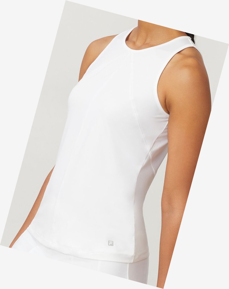 Fila White Line Full Coverage Tank Blancas | 89PEWMDQB