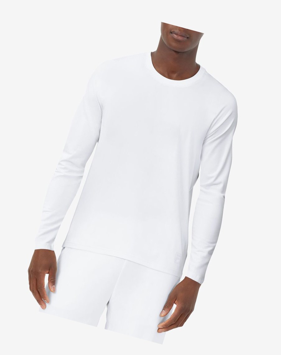 Fila White Line Long Sleeve Top Blancas | 36QLAZHNV