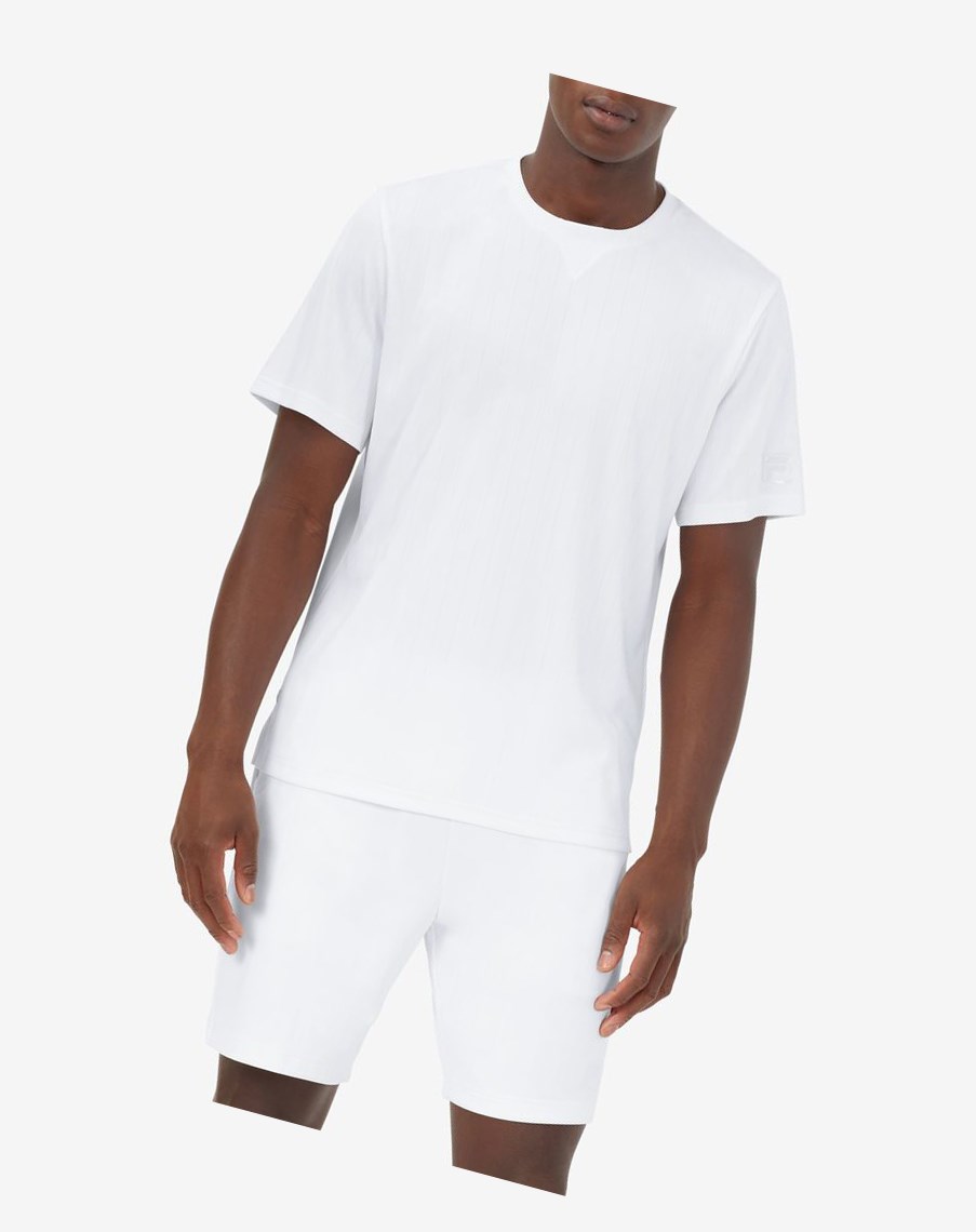 Fila White Line V-notch Crew Blancas | 96ANQCUOJ