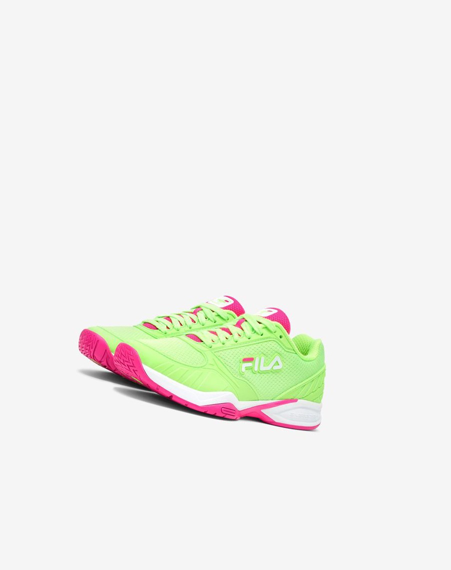 Fila Women’S Volley Zone Tenis Shoes Verde Blancas Rosas | 73FDMCWXB