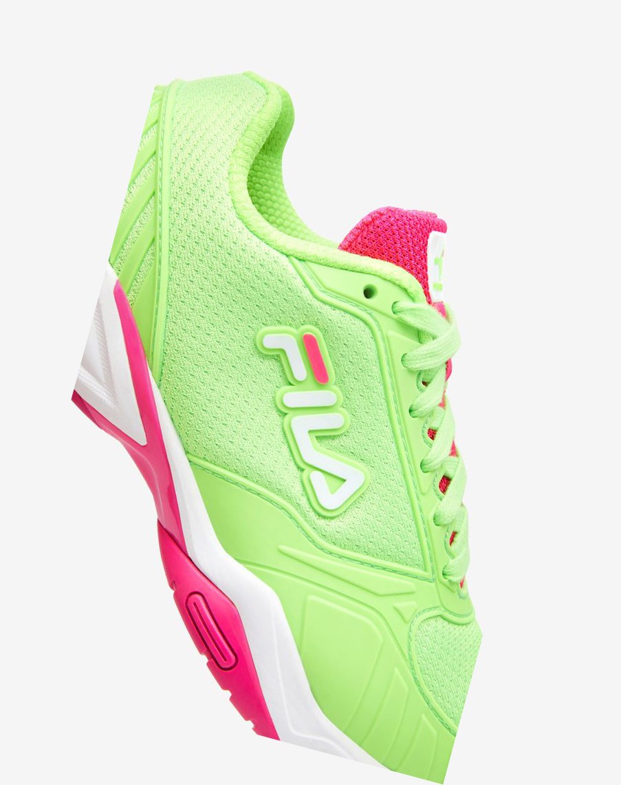 Fila Women’S Volley Zone Tenis Shoes Verde Blancas Rosas | 73FDMCWXB