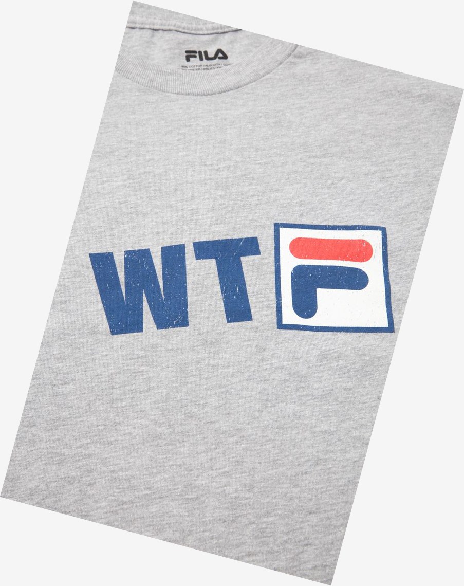 Fila Wtf T-shirt Gris | 40NOKMRWX