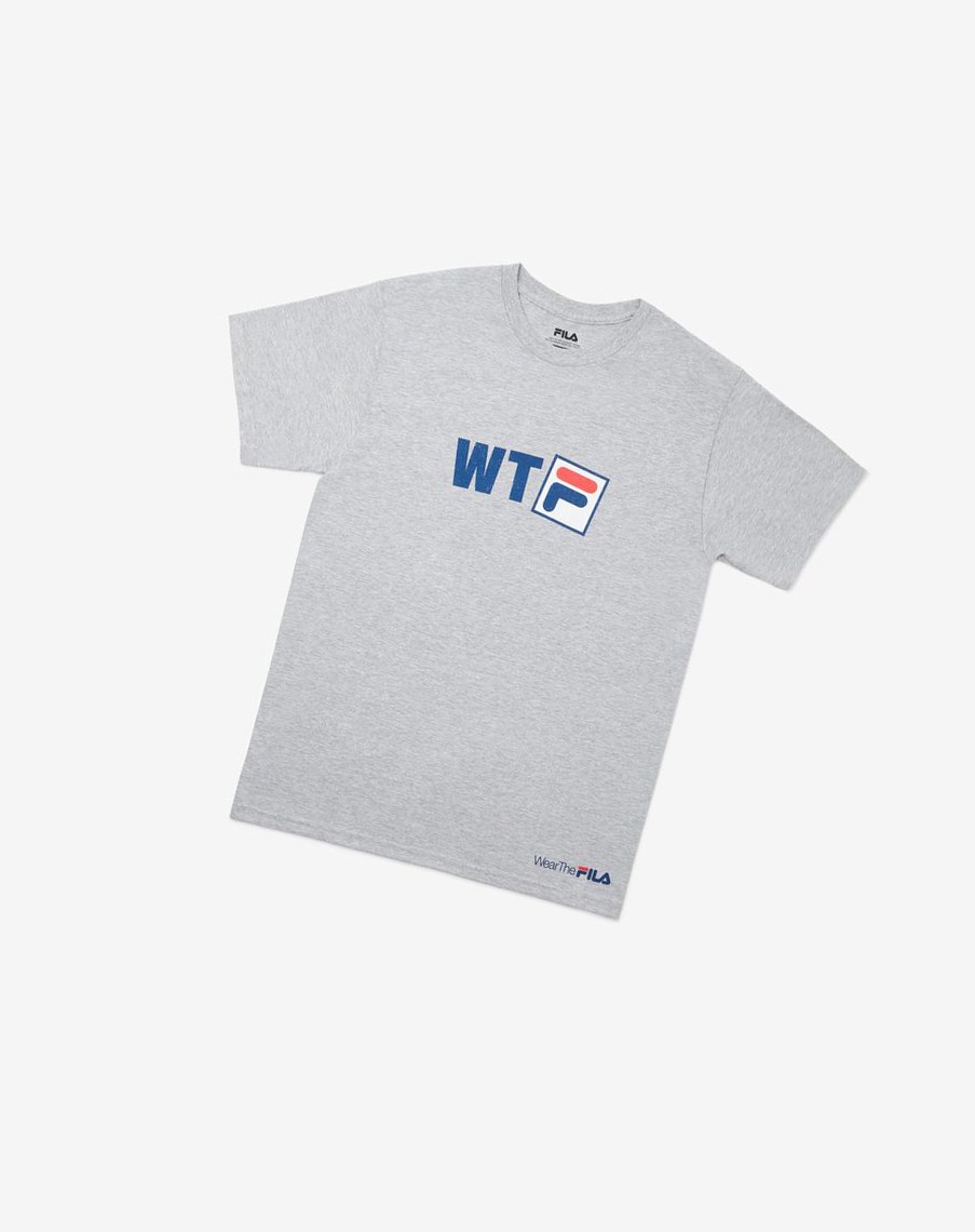 Fila Wtf T-shirt Gris | 40NOKMRWX