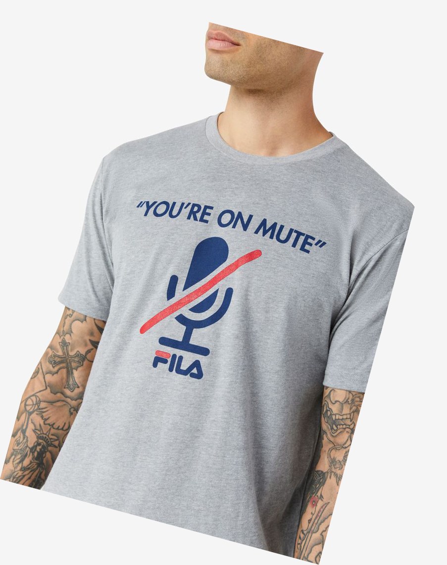 Fila You'Re On Mute Tee Gris | 69RDTZXBM