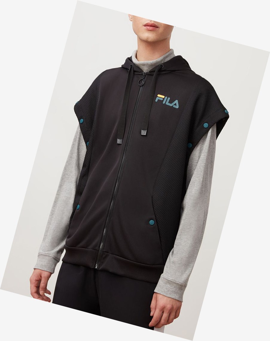 Fila Zee Snap Off Sleeve Jacket Negras | 53STIJKAW