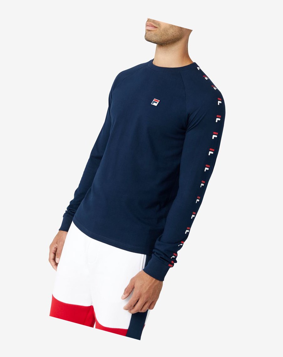 Fila Zubby Long Sleeve Tee Rojas Blancas | 65YLBXCGA