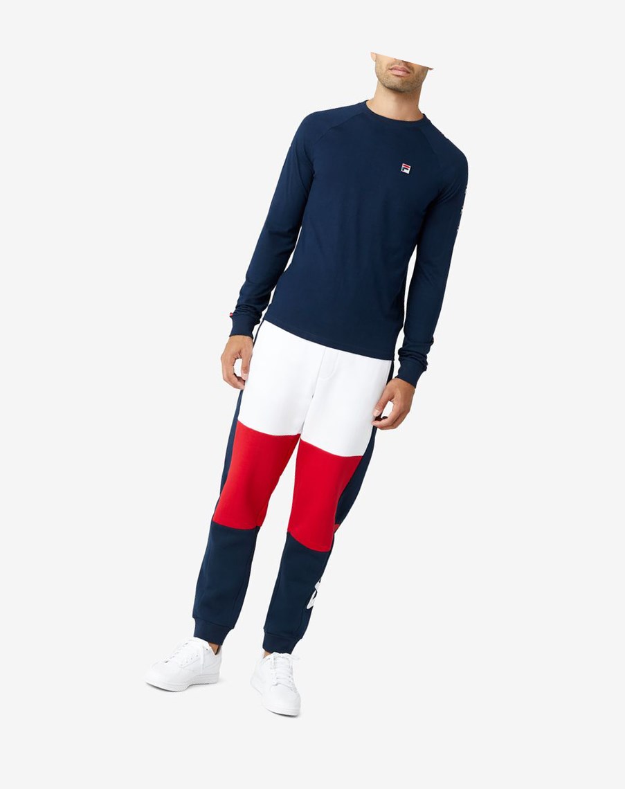 Fila Zubby Long Sleeve Tee Rojas Blancas | 65YLBXCGA